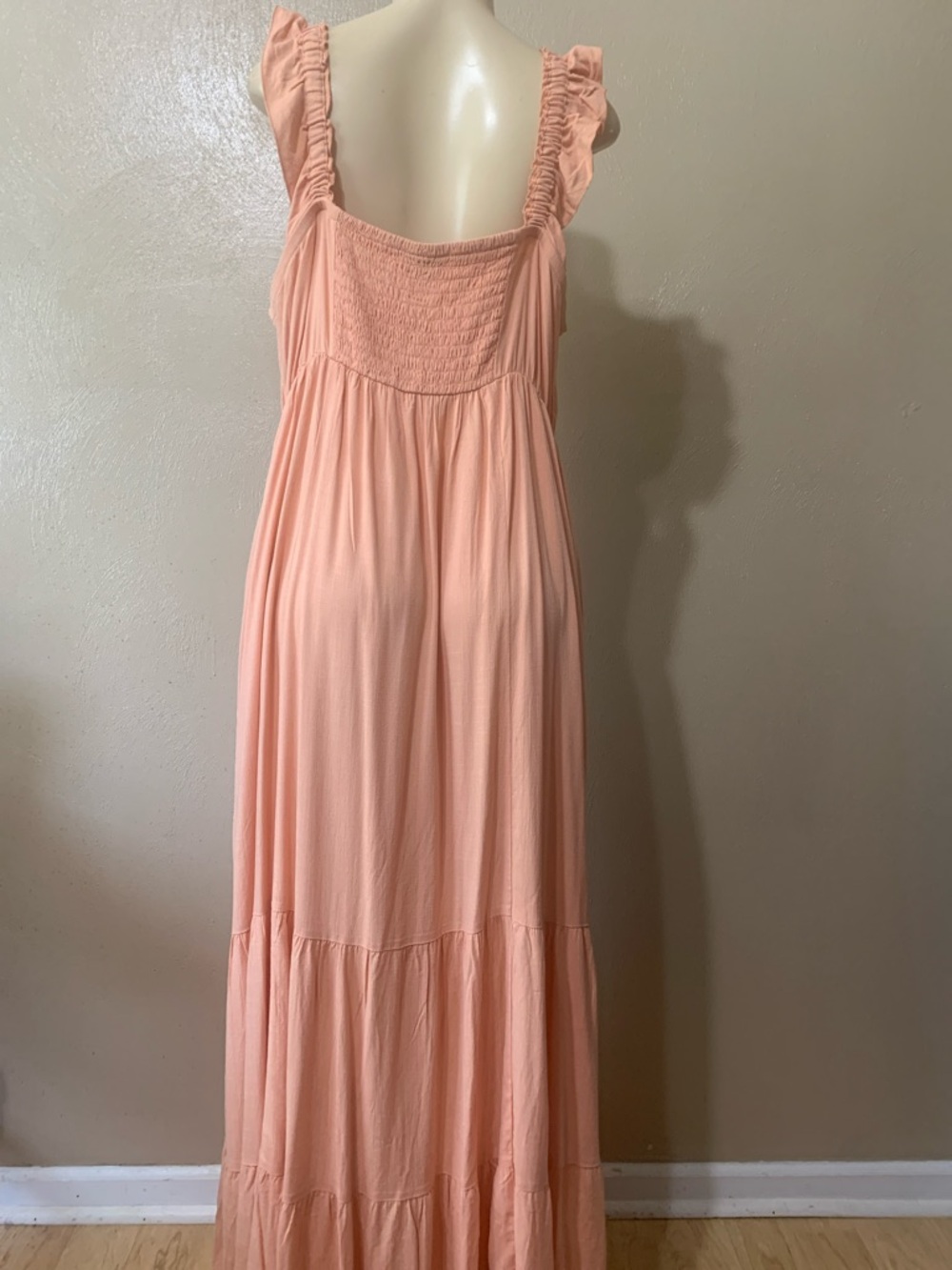 torrid Peach Pink Maxi Dress with Ruffle Straps - Picture 5 of 6
